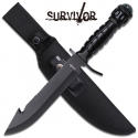 Black Bladed Survival Knife